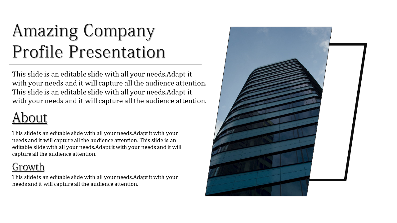Free - Get attractive Company Profile PPT Slides presentation